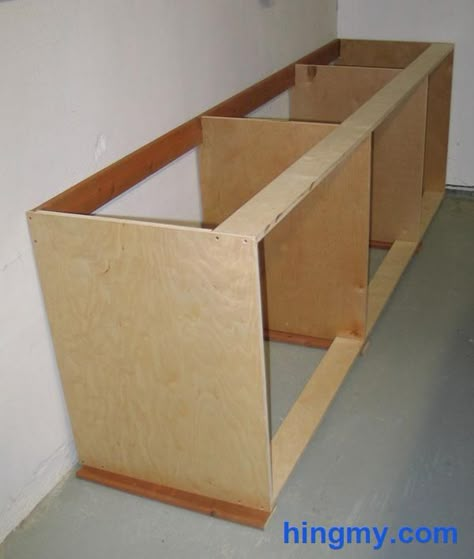 Diy Lower Cabinets, Diy Open Base Cabinets, Diy Base Cabinets With Drawers, Dyi Unfer Cabinet Drawer, 12” Deep Base Cabinets, Kitchen Cabinet Plans, Building Kitchen Cabinets, Diy Wood Pallet Projects, Kitchen Cabinet Inspiration