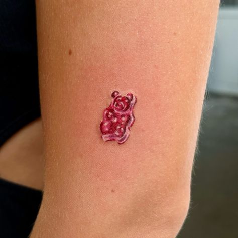 Tiny gummy bear 🐻🍬💓 Make an appointment in dm . #tattoo #colortattoo #tinytattoo #colourtattoo #gummybeartattoo #redtattoo #pinktattoo #microrealismtattoo #microrealism #belgradetattoo Gummy Bear Tattoo, Dm Tattoo, Pink Tattoo, Bear Tattoo, Red Tattoos, Make An Appointment, Realism Tattoo, Gummy Bear, Gummy Bears