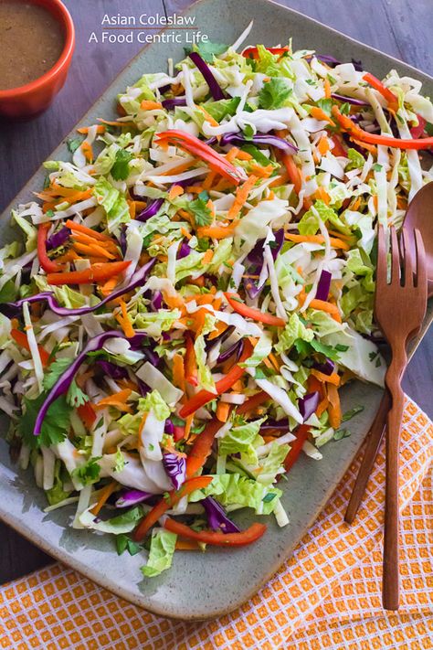 Coleslaw Recept, Asian Coleslaw Recipe, Almond Butter Dressing, Asian Cabbage Salad, Butter Dressing, Asian Coleslaw, Cole Slaw, Coleslaw Recipe, Cabbage Salad