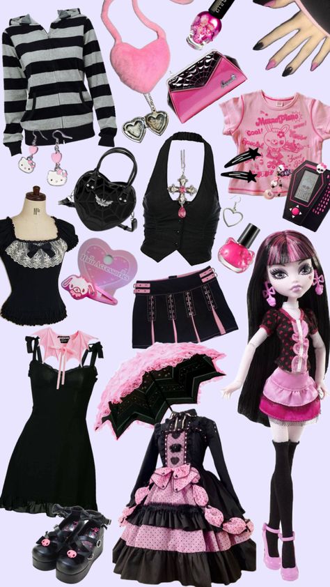 #fashion #clothes #draculaura #monsterhigh Draculaura Aesthetic Outfit, Draculaura Costume, Monster High Halloween Costumes, Draculaura Aesthetic, Monster High Halloween, Monster High Cosplay, Egirl Style, Afro Punk Fashion, Monster High Clothes