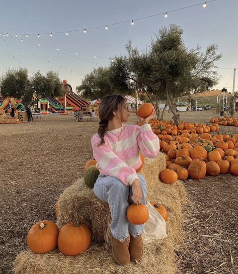 Pumpkin Patch, Pumpkins, A Woman