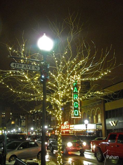 Downtown lights, Fargo, North Dakota Fargo North Dakota, North Country, Mormon Temple, Great Plains, North Dakota, Best Seasons, South Dakota, Idaho, Nebraska