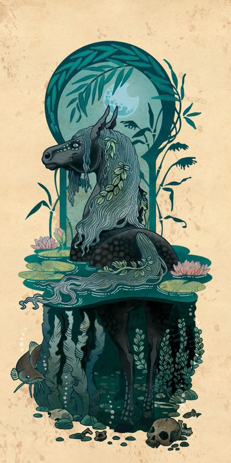 Celtic Folklore, Water Spirit, Fantasy Horses, Celtic Mythology, Fantasy Magic, Mermaids And Mermen, Celtic Art, Manx, Mythological Creatures