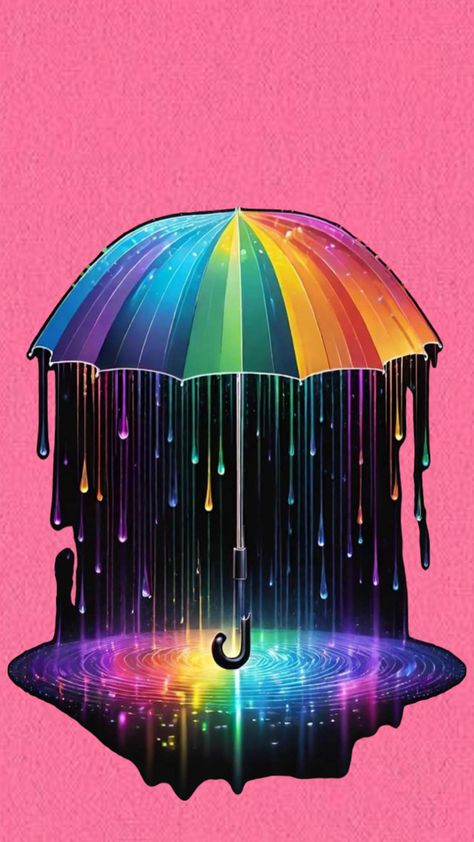 Rainbow Umbrella, Beautiful Colors, Umbrella, Rainbow, Color