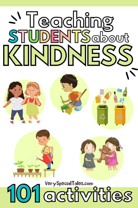 Kids doing acts of kindness / Title: Teaching Students About Kindness. 101 Activities Compassion Activities For Kids, Random Acts Of Kindness Activities For Preschool, Compassion Lessons For Elementary, Class Kindness Challenge, School Kindness Challenge, Kindness Worksheets, Kindness Activities For Kids, Empathy Activities, Kindness For Kids