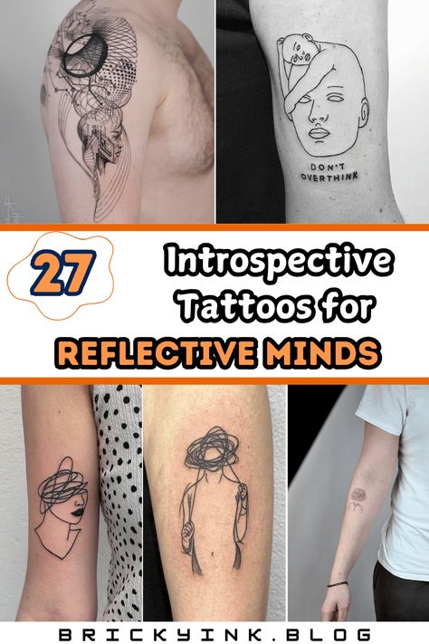 Explore these 27 uniquely designed tattoos tailored for those who constantly ponder. From symbolic illustrations to minimalist designs, these tattoos capture the essence of deep thinking. Perfect for individuals looking to express their reflective nature through art. Overthinking Tattoos, Designed Tattoos, Chaos Tattoo, Self-love Tattoo Ideas, Self Love Tattoo, Unicorn Tattoos, Jellyfish Tattoo, Cloud Tattoo, Palm Tree Tattoo