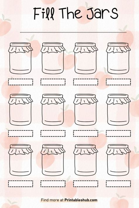 Printable Blank Fill the Jars Templates Crush Ideas, Fill The Jars Template, Lip Gloss Homemade, For Journal, Event Activities, Journal Printable, Capture Memories, Printable Games, Expressing Gratitude