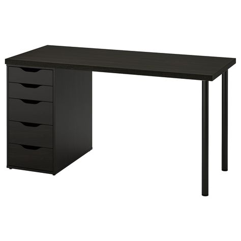 Alex Desk, Alex Drawer, Modular Office, Ikea Desk, Pc Table, Plastic Foil, Plastic Edging, Black Desk, Drawer Unit