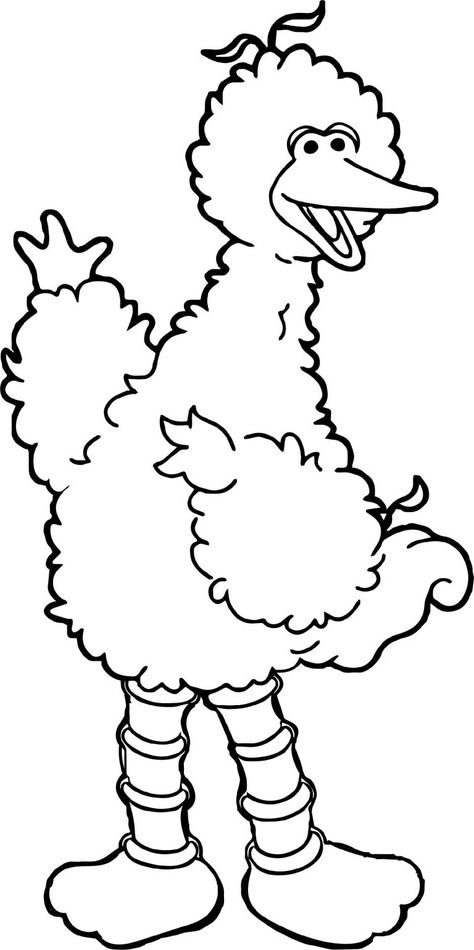 Thanksgiving Pictures To Color, Sesame Street Coloring Pages, Big Bird Sesame Street, Bird Coloring, Shark Coloring Pages, Preschool Coloring Pages, Bird Coloring Pages, Easter Coloring Pages, Easter Colouring