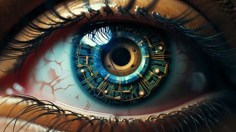 Bionic Eye, Dieselpunk, Cyberpunk, Carving, Wallpapers