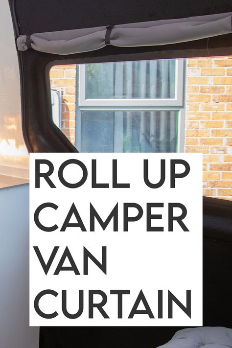 In this video I will be making a Roll Up Curtain for our Renault master camper van conversion. This is thermal and black out so perfect for Van Life. It's a really cheap and easy DIY project. We used leftover curtains from making the curtains for the front and back of the van, so if you are purchasing your own to make your, find the best size to fit your window opening. Camper Van Window Coverings, Camper Van Curtains Diy, Van Curtains Ideas, Campervan Curtains Ideas, Diy Car Curtains, Diy Roll Up Curtains, Caravan Curtains Ideas, Van Conversion Curtains, Camper Curtain Ideas