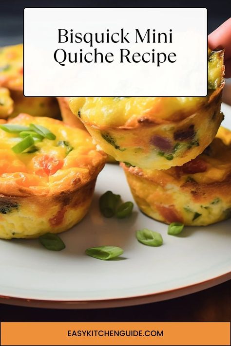 Making a quick breakfast just got easier with this delicious mini quiche recipe made with Bisquick. Enjoy a warm, savory meal in minutes! Food Sale Ideas, Bisquick Recipes Breakfast, Mini Quiche Recipe, Mini Quiche Recipes, Baked Appetizers, Veggie Quiche, Quiche Recipes Easy, Bisquick Recipes, Kitchen Guide