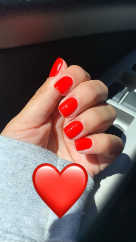 Bright red nails . DND lucky red color Nails Dnd, Wedding Nail Polish, Red Gel Nails, Bright Red Nails, Red Nail Polish, Red Nail Designs, Bright Nails, Red Nail, Dip Powder Nails