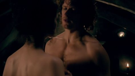 not one this close.  and not one that is mine.  #OutlanderWedding #OutlanderWeddingNight #JamieFraser Outlander Wedding Night, Outlander Wedding, Outlander Characters, Curated Content, Outlander Tv Series, Jamie Fraser Outlander, Outlander Tv, Jamie And Claire, Diana Gabaldon