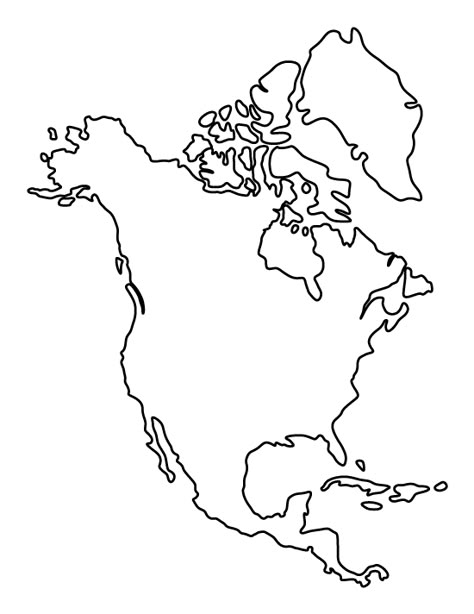 North America pattern. Use the printable outline for crafts, creating stencils, scrapbooking, and more. Free PDF template to download and print at http://patternuniverse.com/download/north-america-pattern/ Continent Outline Printable, Map Of North America Printable, North America Map Printable, North America Continent Map, America Outline, North America Continent, Palette Playground, Printable Outline, Map Of North America