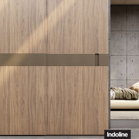 With inbuilt handles and 3-door overlay European sliding fittings, this design is functional and smart.  #furniture #wardrobefurniture #lifestyle #customisedfurniture #furnituredesign #homefurniture #interiordecor #interiordesign #interiorstyling #interiorinspiration #furnitureinspiration #homedecor #Indoline Door Overlay, Modern Cupboard, Modern Cupboard Design, Wardrobe Handles, Wardrobe Furniture, Sliding Wardrobe, Cupboard Design, Smart Furniture, Wardrobe Design