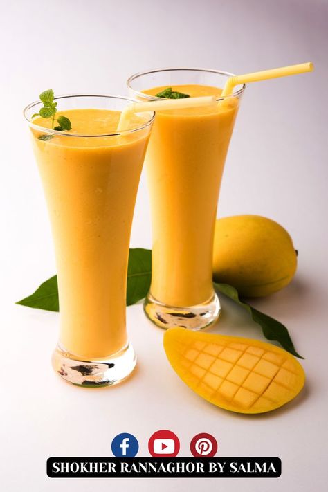 Mango Lassi is our all time favorite Indian summer drink. What better way than to combine the sweetness of mangoes with the tanginess of yogurt. #smoothie #mangodrink #lassi Cooler Recipes, Mango Yogurt Smoothie, Indian Food Restaurant, Mango Shake, Mango Yogurt, Food Processor Uses, Authentic Indian Food, Smoothie Recipes With Yogurt, Yogurt Smoothie