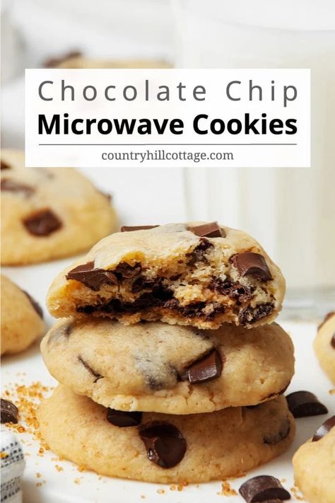 Easy Microwave Cookie, Cookie Batter Recipe, Microwave Cookie Recipe, Cookies Recipes Microwave, Betty Crocker Chocolate Chip Cookies, Microwave Cookie, Quick Chocolate Chip Cookies, Microwave Chocolate Chip Cookie, Perfect Chocolate Chip Cookie Recipe