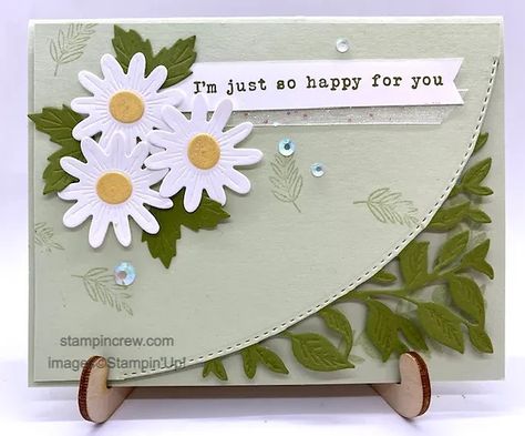 Su Around The Bend Cards, Stampin Up Around The Bend Cards, Around The Bend Stampin Up Cards, Stampin Up Around The Bend, Stampin Up 2023, Around The Bend, Flower Bundle, Online Card, Daisy Cards