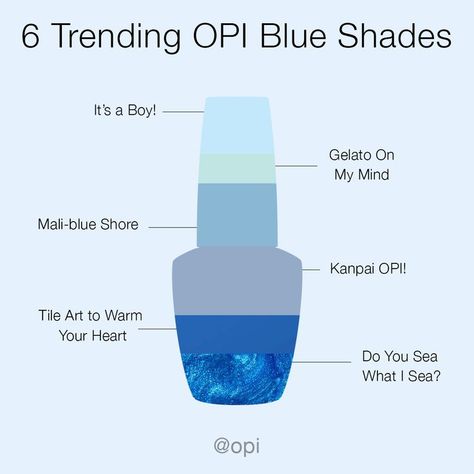 Opi Blue Nail Polish, Opi Blue, Nail Polish Opi, Classic Blue Pantone, Opi Nail Envy, Blue Nail Color, Nail Polish Shades, Opi Colors, Spring Nail Polish