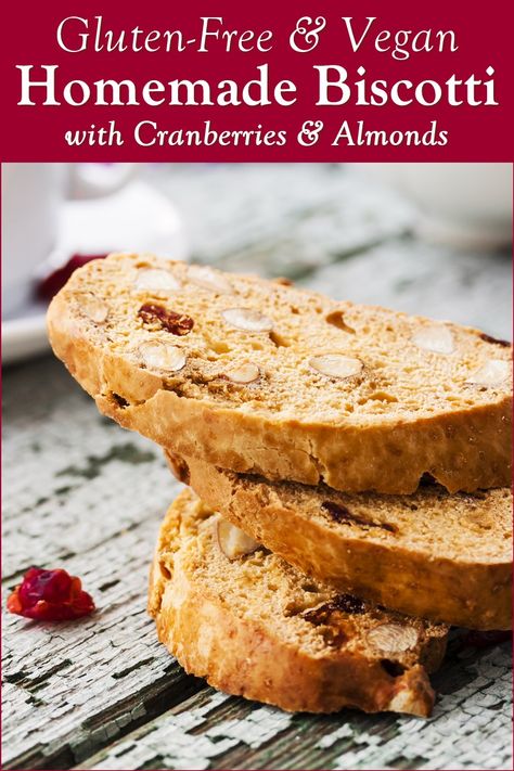 This Vegan Gluten-Free Biscotti is a Really Good Cookie - Period. Healthy Biscotti, Healthy Biscotti Recipe, Gluten Free Biscotti Recipe, Vegan Biscotti, Recipe With Cranberries, Gluten Free Biscotti, Vegan Christmas Desserts, Biscotti Recipes, Soy Eggs