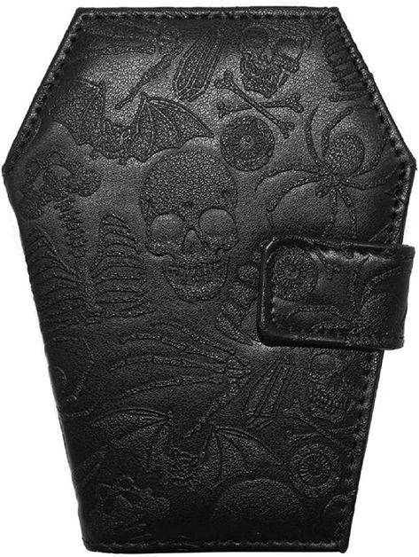 Kreepsville 666 Embossed Skull Coffin Shape Vegan Wallet, Black, Medium : Amazon.ca: Clothing, Shoes & Accessories Coffin Wallet, Creepy Crawlers, Kreepsville 666, Skull Wallet, Vegan Wallet, Embossed Printing, Coffin Shape, Best Wallet, Snap Fasteners