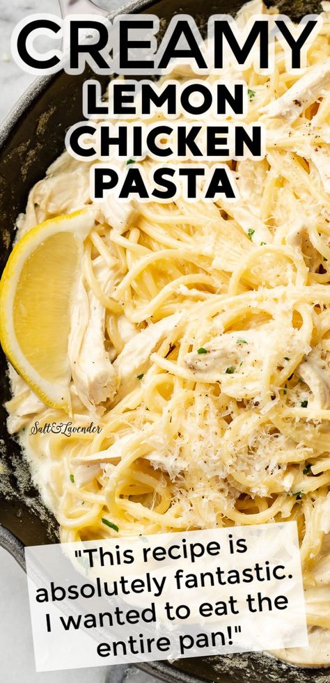 Chicken Penne Al Limone, Lemon Chicken Parmesan Pasta, Lemon Pepper Creamy Chicken, Pasta Lemon Chicken, Crispy Lemon Chicken Pasta, Easy Chicken Leftover Recipes, Rotisserie Chicken Recipes For One, Italian Rotisserie Chicken Recipes, Lemon Spaghetti With Chicken