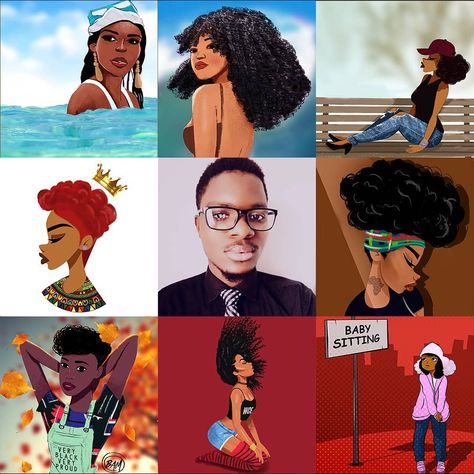 🎨Art vs Artist is around again, Here is mine. #artvsartist Artist Template, Art Vs Artist, About Instagram, Instagram Art, Black Power, Black Art, Digital Painting, Digital Art, Sketch