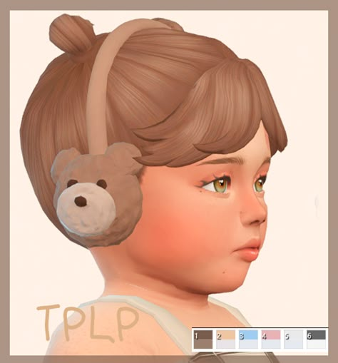 Bear Earmuffs, Sims 4 Infants, Infant Cc, Sims 4 Infant, Sims 4 Cheats, Sims Baby, Sims 4 Family, Sims 4 Cas Mods, Pelo Sims