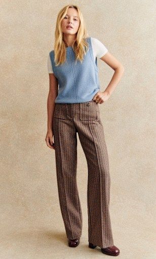 High waisted, slim-fit and straight leg Trousers & Jeans | Womenswear | Sézane Trousers Jeans, Straight Leg Trousers, Trouser Jeans, Parisian Style, Straight Leg, Women Wear, Slim Fit, Trousers, High Waisted