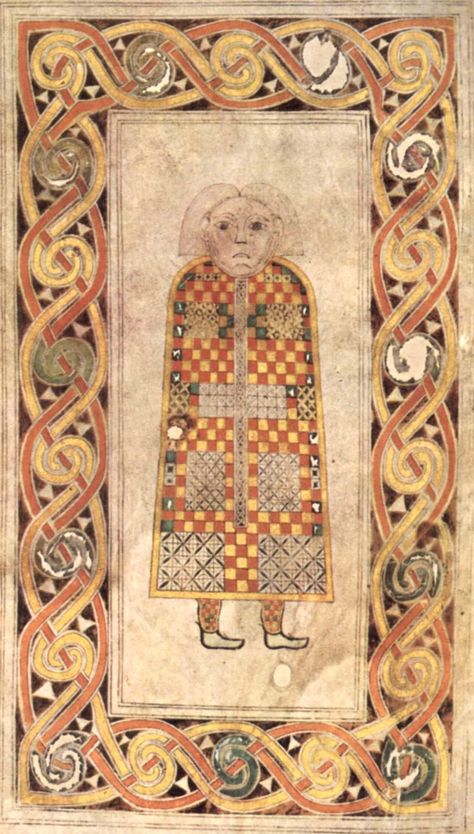 Book of Darrow The Book Of Kells, History Of Graphic Design, Medieval Illumination, Art Through The Ages, Illustrated Manuscript, Istoria Artei, Saint Matthew, Book Of Kells, Ancient Books