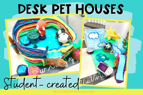 How to Make Desk Pets a Successful Part of Your Classroom Management Strategy - Treetop Teaching Desk Pet Habitat Ideas, Desk Pet Habitat, Classroom Cash, Mochi Squishies, Habitat Activities, Desk Pets, 4th Grade Activities, Classroom Store, Classroom Incentives