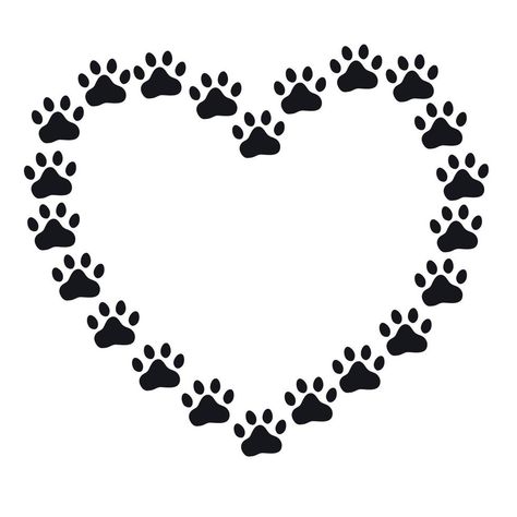 cœur de pattes. traces de chiens ou chats. vecteur silhouette de une cœur. le concept de l'amour pour animaux Cats Vector, Concept Of Love, Love For Animals, Vector Silhouette, Wedding People, Youtube Banners, Heart Tree, Logo Banners, Heart With Arrow