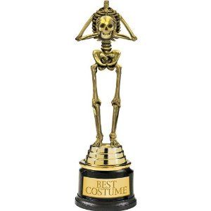 Halloween Skeleton Best Costume Award Statue Best Costume Trophy, Skeleton Trophy, Halloween Trophies, Costume Skeleton, Award Trophy, Skeleton Halloween Costume, Best Costume, Creepy Halloween Decorations, Halloween Supplies