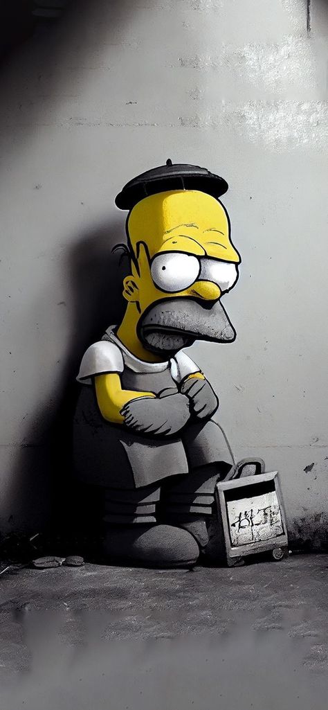 Simpson Background, Black Theme Wallpaper, Digital Artwork Girl, Simpsons Wallpaper, Wallpaper Animation, Android Aesthetic, Home Screen Wallpaper Hd, Gorillas Art, Android Wallpaper Dark