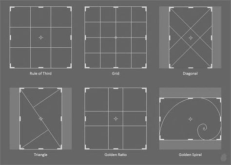 Composition Theory, Grid Graphic Design, Composition Rules, Food Photography Composition, Photography Rules, Composition Techniques, Photography Lighting Setup, Photography Composition, Photography Cheat Sheets