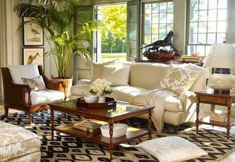 A blog about Interior Design with focus on French style and other Old World aesthetics. West Indies Interior, Tropical British Colonial Interiors, British Colonial Living Room, British Colonial Home, British Colonial Interiors, West Indies Decor, Tropical British Colonial, Colonial Style Interior, Colonial Living Room