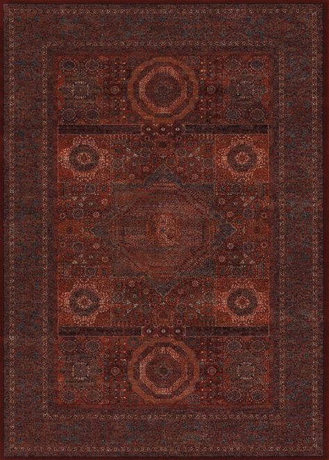 Captivating, authentic replicas of the world's earliest known area rugs, the Old World Classics Collection tells an enchanted story through its intricate patterns and rustic color palette. Inspired by nomadic motifs dating back to the 5th century B.C., the historical footprint of area rug design is brilliantly captured in these modern-day power-loomed masterpieces. Made with semi-worsted New Zealand wool, Old World Classics features our exclusive locked-in-weave and crystal-point finish, giving Couristan Rugs, Rustic Color Palettes, Burgundy Rug, Rug Studio, Burgundy Rugs, Area Rug Design, Rustic Colors, Rug Shapes, Contemporary Area Rugs