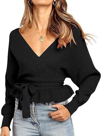 Black Wrap Sweater, Black Family, Black Wrap, Black Families, Fall Clothes, Wrap Sweater, Sweater Pullover, Diy Fabric, Batwing Sleeve