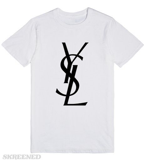 y s l  | y s l designer inspired tee #Skreened Ysl Shirt, Fitted T Shirt, Tee Shirt Outfit, Screen Printed Tshirts, Muscle T Shirts, T Shirt Fashion, Diy Shirt, Shirt Fashion, Cute Shirts