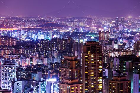 Seoul Skyline, City Skyline At Night, Seoul Night, Seoul City, Skyline At Night, Night Skyline, South Korea Seoul, Ulsan, Night City