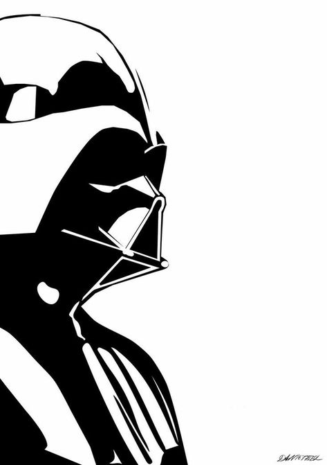 Darth Vader Drawing, Star Wars Stencil, Star Wars Silhouette, Minimalistic Poster, Star Wars Painting, Art Notebook, Star Wars Drawings, Star Wars Tattoo, Star Wars Wallpaper