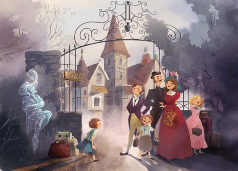 Sara Gianassi: The Canterville Ghost The Canterville Ghost, Ghost Books, Children's Stories, Glowing Art, Cartoon Sketches, Famous Books, Environmental Art, Children's Book Illustration, Book Characters