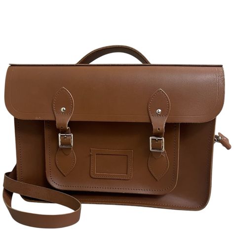 The Cambridge Satchel Bag Company Classic Brown Leather Handbag Messenger Bag Has Shelf Wear On The Bottom And Couple Spots From Shelf Wear See All Pics And Approx Measurements Brown Leather Handbag, Company Bag, Brown Leather Handbags, Classic Brown, Cambridge Satchel, Cambridge Satchel Company, Satchel Bag, Handle Bag, Women Accessories Bags