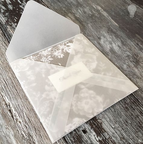 Translucent Envelope Wedding, Vellum Envelope Diy, Handmade Letters, Vellum Envelope, Diy Wedding Stationery, Card Making Templates, Laser Cut Invitation, Diy Event, Diy Envelope