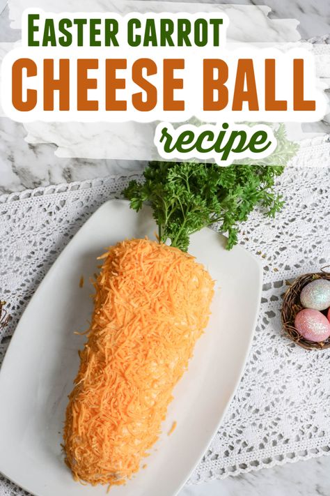 Carrot Cheeseball Easter, Carrot Cheese Ball Easter, Easter Carrot Cheese Ball, Easter Appetizers Ideas Easy, Carrot Cheeseball, Easter Cheeseball, Carrot Shaped Cheese Ball, Carrot Cheese Ball, Pumpkin Cheeseball