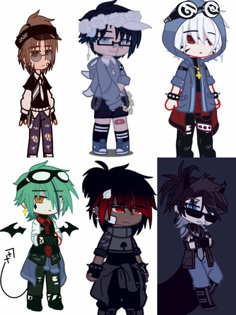 Gacha Club Villain Outfit, Gacha Club Outfit Ideas Male, Gacha Club Fits, Fashion Design Software, Gacha Boy, Oc Boy, Chibi Body, Gacha Nox, Sun And Moon Drawings