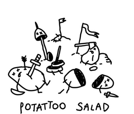 Salad Tattoo, Potato Tattoo, Potato Salad, Potato, Salad, Tattoos, Quick Saves