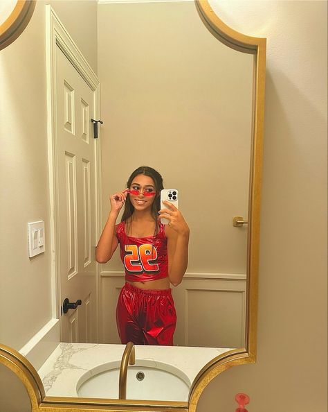 halloween! Lightning Mcqueen Costume College, Lightning Mcqueen Costume Women, Lightning Mcqueen Halloween Costume, Cars Costume, Mcqueen Costume, Lightning Mcqueen Costume, Lightning Mcqueen Party, Halloween Football, Mia Thermopolis