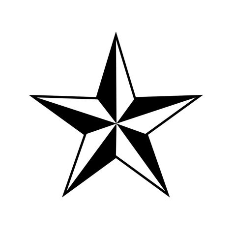 Nautical Star Design, Nautical Star Tattoo Stencil, Lesbian Nautical Star Tattoo, Blackwork Star Tattoo, Nautical Stars Tattoo, Nautical Star Lesbian Tattoo, Star Tattoo Sketch, Men Hand Tattoos Ideas Guys, 5 Star Tattoo Designs